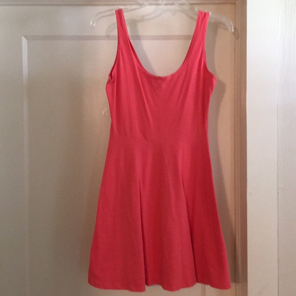 Coral Cotton Dress. - Picture 1 of 2